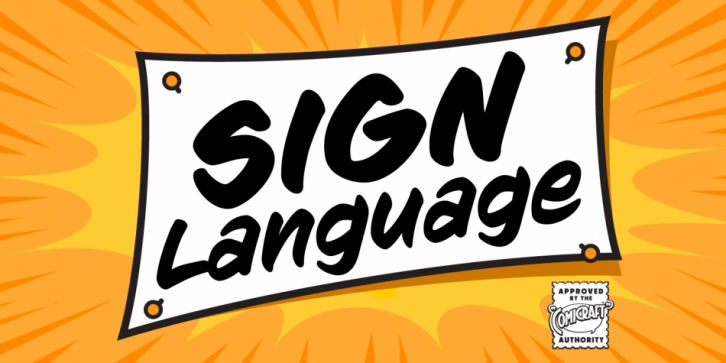 Sign Language font preview