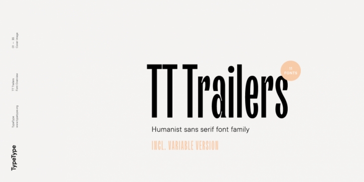 TT Trailers font preview