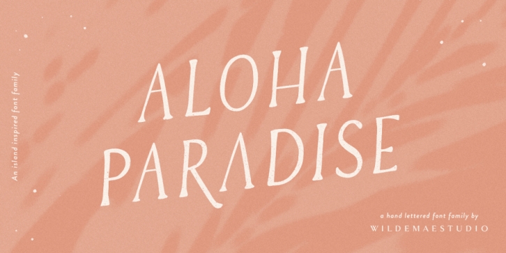 Aloha Paradise font preview