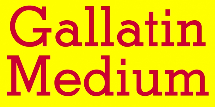 GallatinMedium font preview