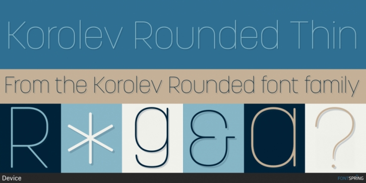 Korolev Rounded font preview