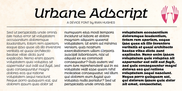 Urbane Adscript font preview
