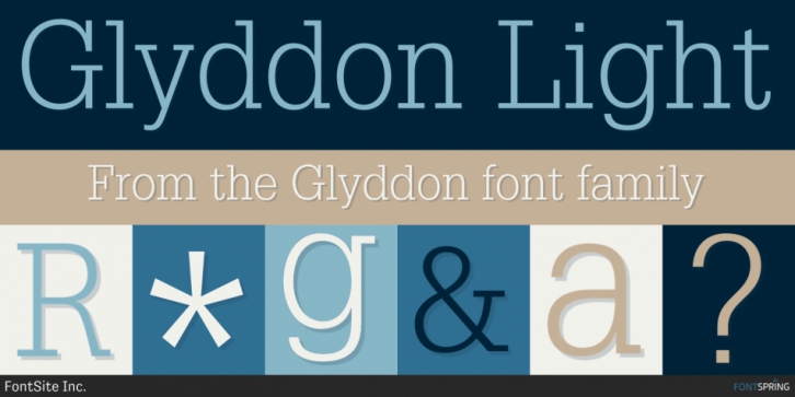 Glyddon font preview