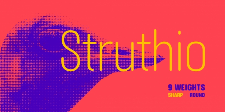 Struthio font preview