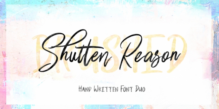 Shutten Reason font preview