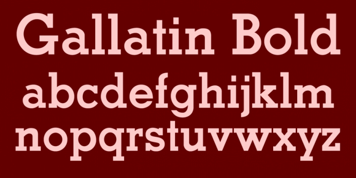 GallatinBold font preview