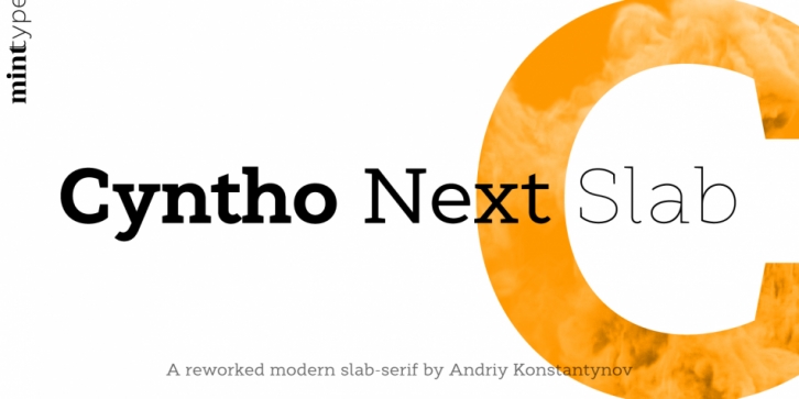 Cyntho Next Slab font preview