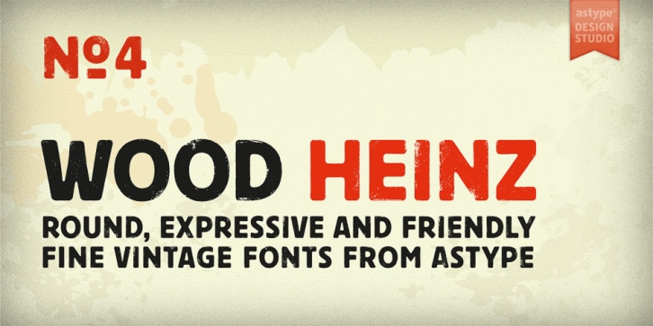 Wood Heinz No.4 font preview