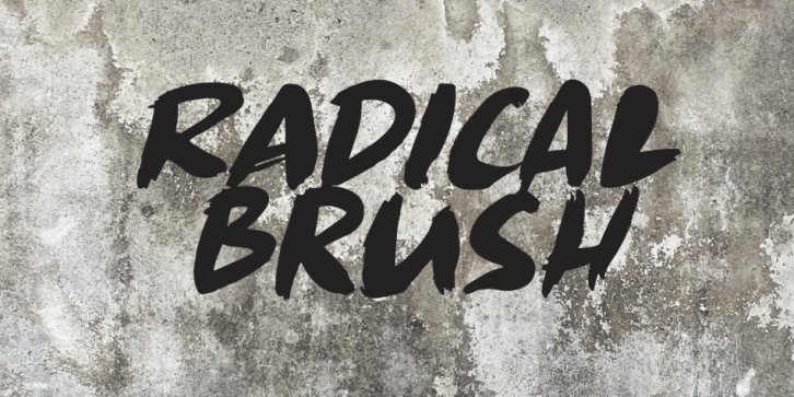 Radical Brush font preview