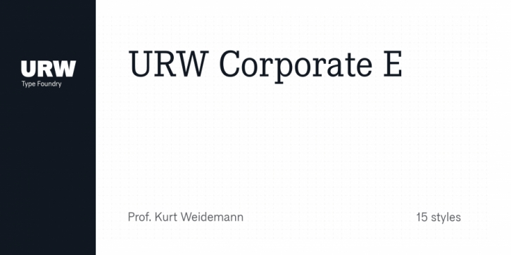 URW Corporate E font preview