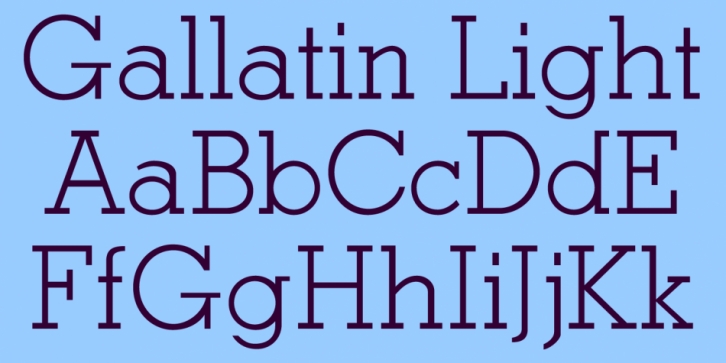 GallatinLight font preview