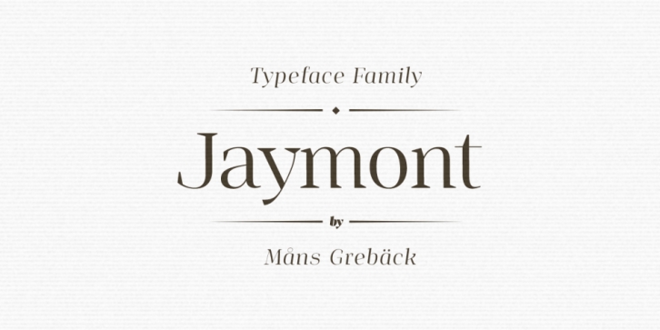 Jaymont font preview
