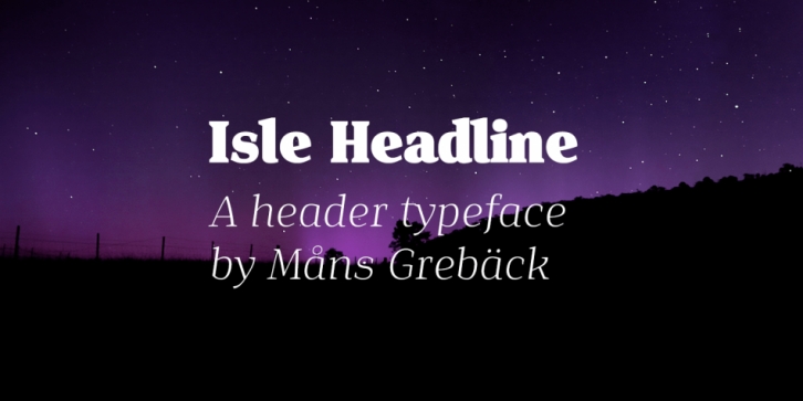 Isle Headline font preview