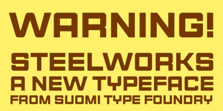 Steelworks font preview