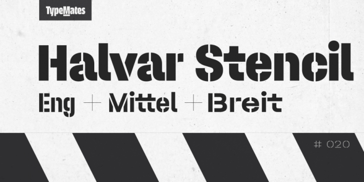 Halvar Stencil font preview