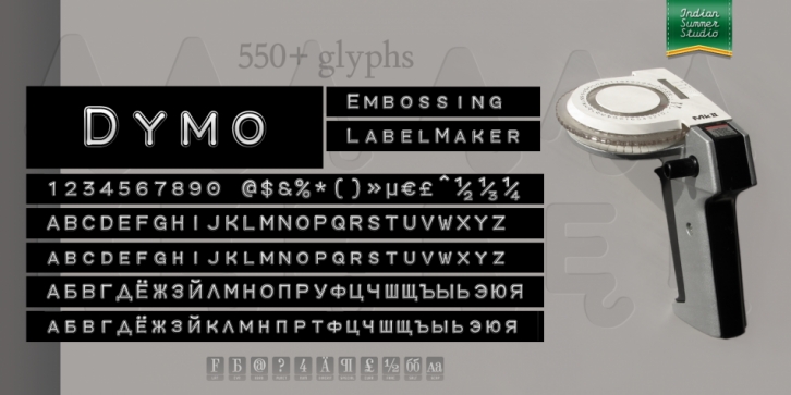 Dymo font preview