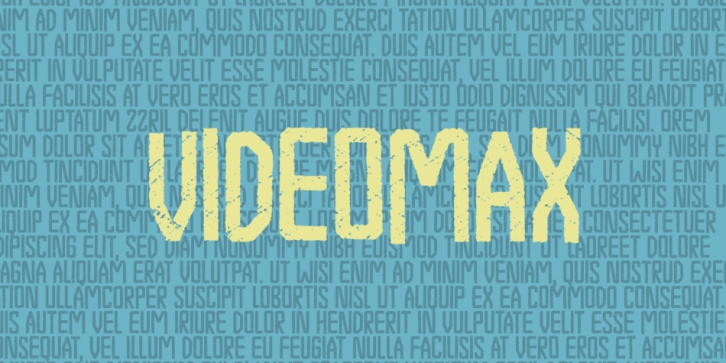 Videomax font preview