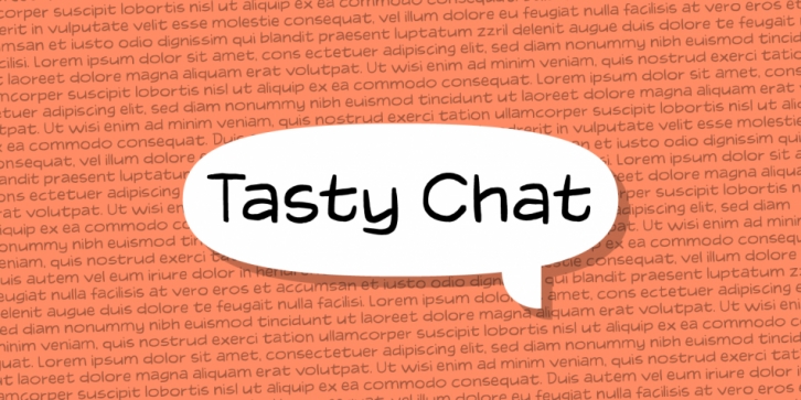 Tasty Chat font preview