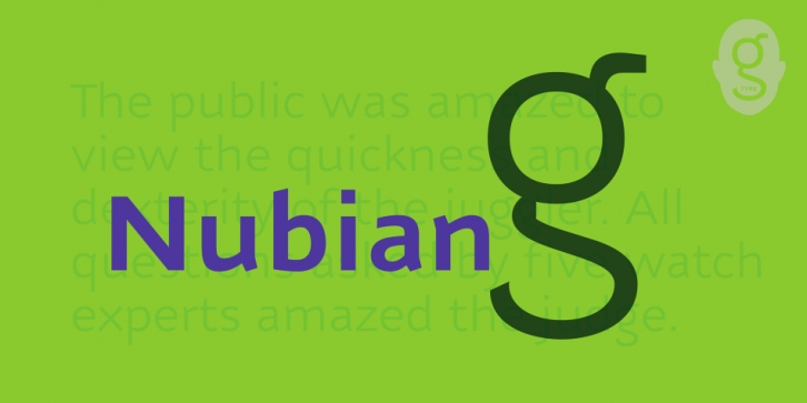 Nubian font preview