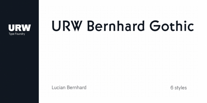 URW Bernhard Gothic font preview