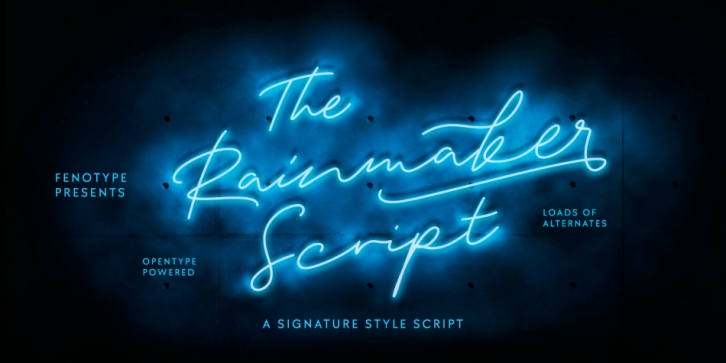 Rainmaker Script font preview