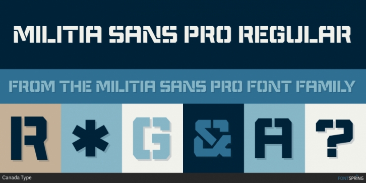 Militia Sans Pro font preview