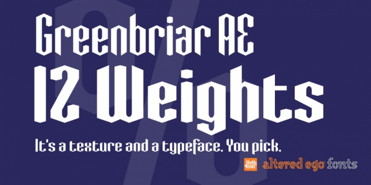 Greenbriar AE font preview