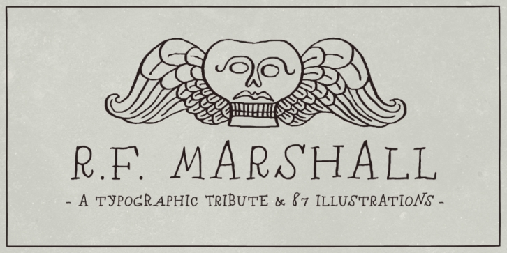 RF Marshall font preview