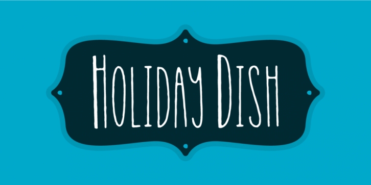 Holiday Dish font preview