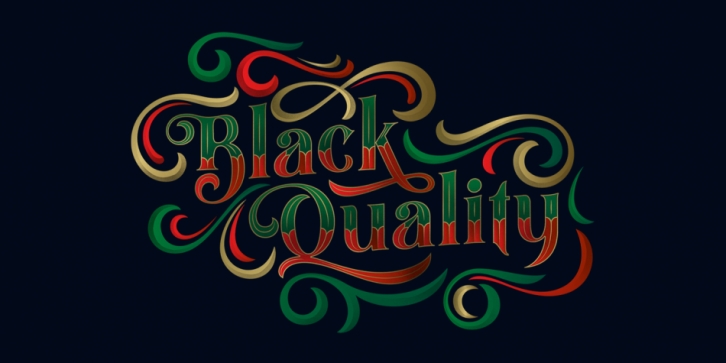 Black Quality font preview