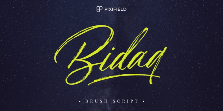 Bidaq Brush font preview