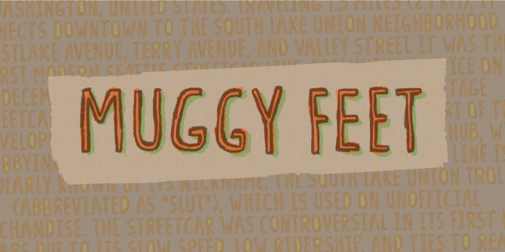 Muggy Feet font preview