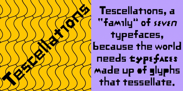 Tescellations font preview