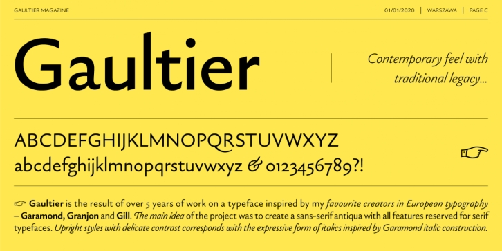 Gaultier font preview