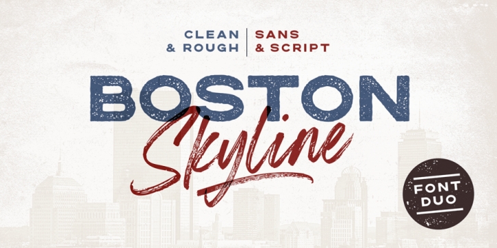 Boston Skyline font preview