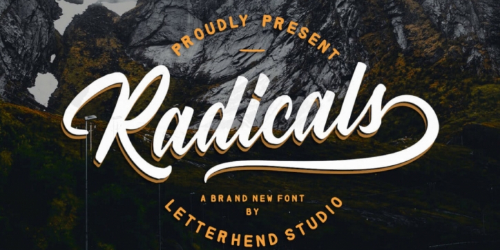 Radicals Script font preview