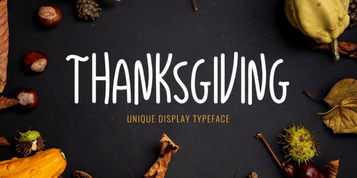 Thanksgiving font preview