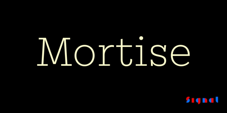 Mortise font preview