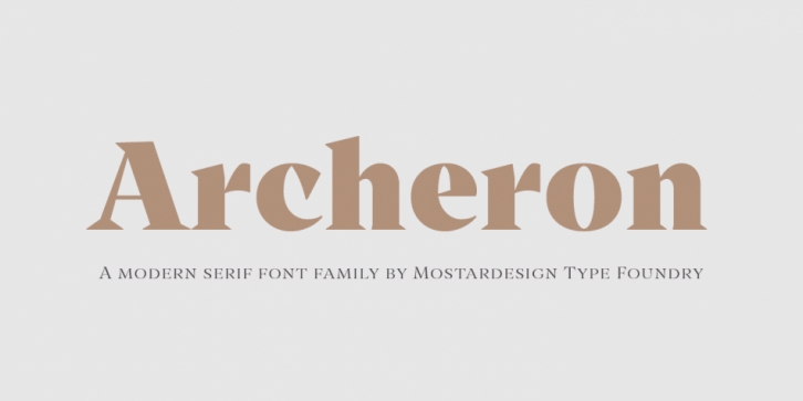 Archeron Pro font preview