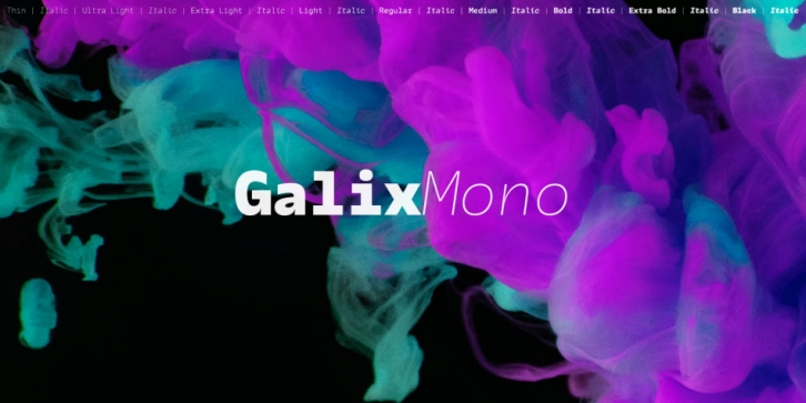 Galix Mono font preview