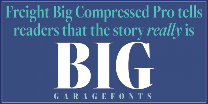 Freight Big Compressed Pro font preview