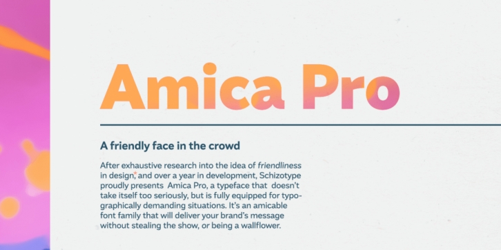 Amica Pro font preview
