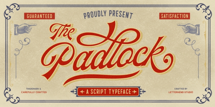 The Padlock font preview