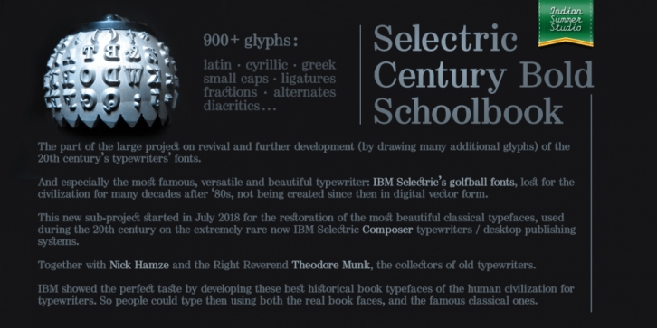 Selectric Century font preview