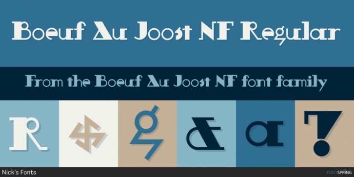 Boeuf Au Joost NF font preview