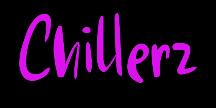Chillerz font preview