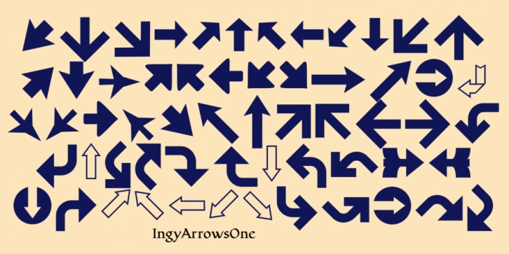 IngyArrows font preview