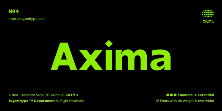 TG Axima font preview