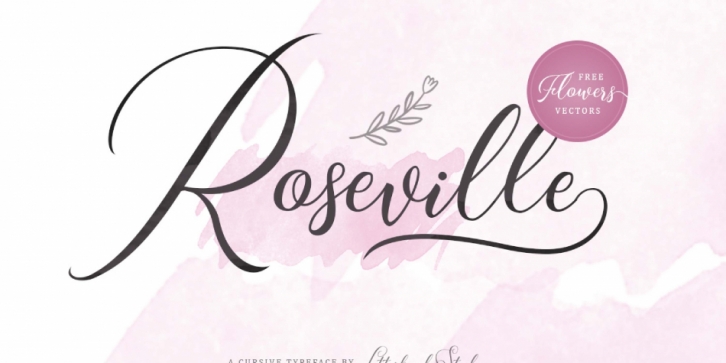 Roseville Script font preview