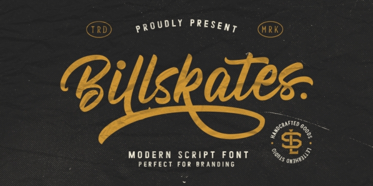 Billskates Script font preview
